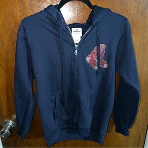 Boston Red Sox Bedazzled Majestic Zip Up Fleece Hoodie Women’s Small